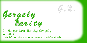 gergely marity business card